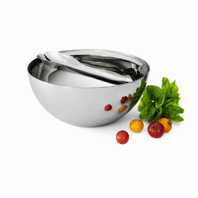 Flash Sale 🎉 Philippi Insalata Salatschale Mit Besteck - Ø 26 Cm - Höhe 12 Cm - Silber ✔️ 3 Flash Sale 🎉 Philippi Insalata Salatschale Mit Besteck - Ø 26 Cm - Höhe 12 Cm - Silber ✔️