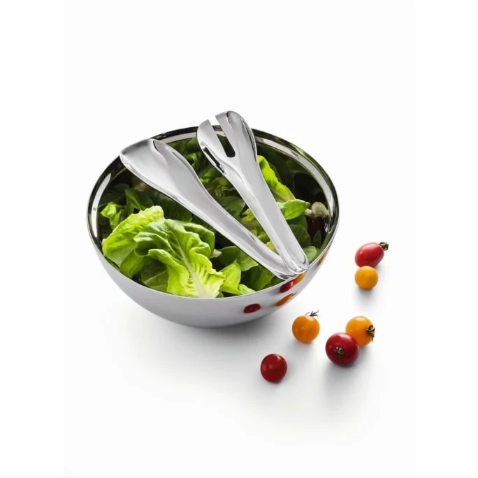 Flash Sale 🎉 Philippi Insalata Salatschale Mit Besteck - Ø 26 Cm - Höhe 12 Cm - Silber ✔️ 4 Flash Sale 🎉 Philippi Insalata Salatschale Mit Besteck - Ø 26 Cm - Höhe 12 Cm - Silber ✔️ - Image 2
