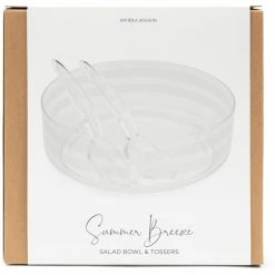 Buy 🧨 Riviera Maison Rivièra Maison ☀️ Summer Breeze Salatschüssel Mit Salatbesteck - Ø 29 Cm - Höhe 10 Cm - Transparent 🌟 -Rosendahl-Shop unnamed file 1064