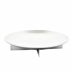 Coupon 💯 Lambert Alta Flache Schale - Ø 32 Cm - Höhe 5,5 Cm - Matt Silber-dunkelbronze 🎉