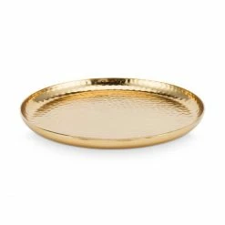 Discount 🎁 VTwonen Metal Plate Dekoteller - Ø 22 Cm - Höhe 1,5 Cm - Goldfarben 🔥
