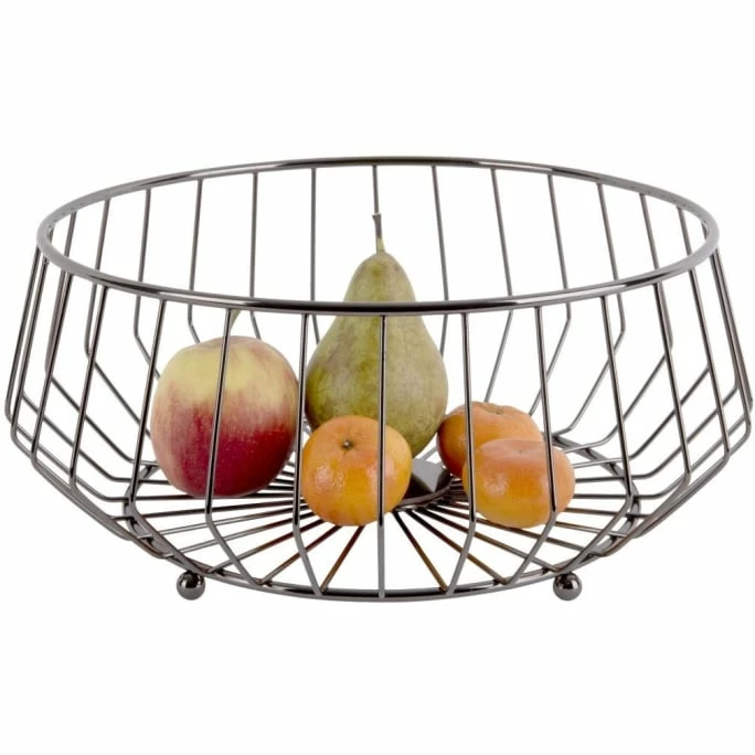 Best Pirce 😍 Present Time Linea Kink Obstkorb - Höhe 14,5 Cm - Ø 30 Cm - Gun Metal 🌟 3 Best Pirce 😍 Present Time Linea Kink Obstkorb - Höhe 14,5 Cm - Ø 30 Cm - Gun Metal 🌟