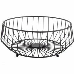 New 😍 Present Time Linea Kink Large Obstkorb - Höhe 14,5 Cm - Ø 34 Cm - Black 🥰