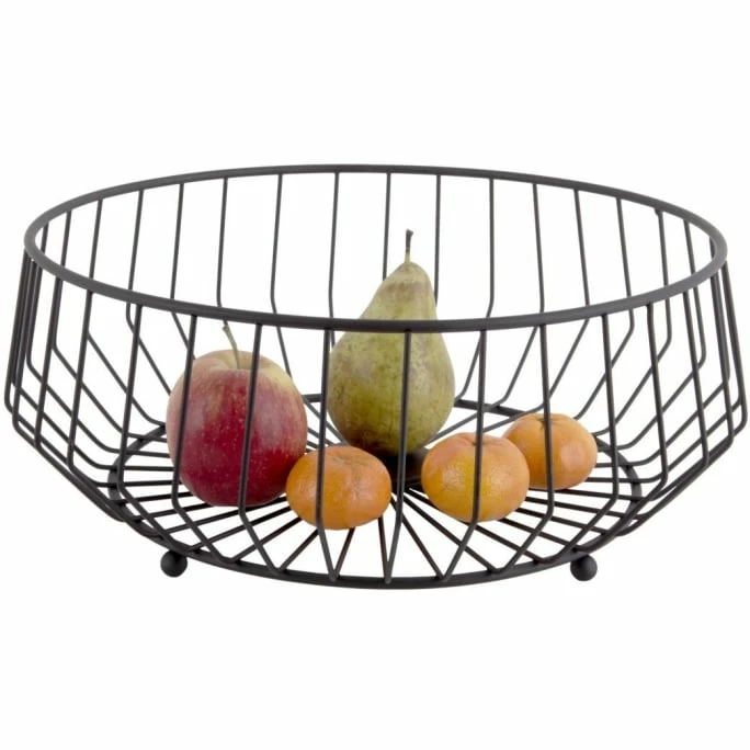 New 😍 Present Time Linea Kink Large Obstkorb - Höhe 14,5 Cm - Ø 34 Cm - Black 🥰 4 New 😍 Present Time Linea Kink Large Obstkorb - Höhe 14,5 Cm - Ø 34 Cm - Black 🥰 - Image 2