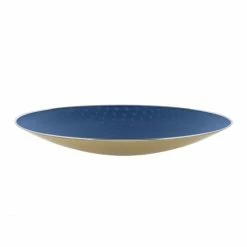 Outlet 🤩 Alessi COHNCAVE Schale - Ø 49 Cm - Höhe 6,5 Cm - Blau-elfenbeinfarbig 😉