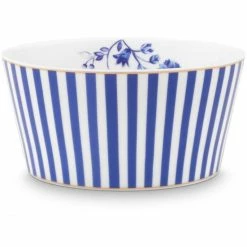 Hot Sale ⌛ PiP Studio Royal Stripes Schüssel - Ø 12 Cm - Weiß-blau 🛒