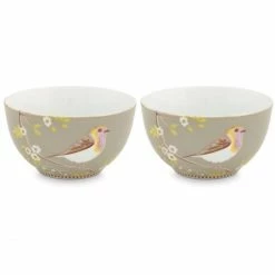 Flash Sale 😍 Pip Studio Early Bird Schale 2er-Set - 2 X Ø 15 Cm - Khaki 😀