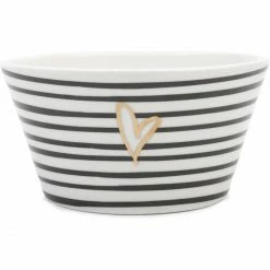 Flash Sale ✨ Riviera Maison Rivièra Maison Dots & Stripes Heart Schüssel - Ø 12 Cm - Höhe 6,5 Cm - Weiß 🎁