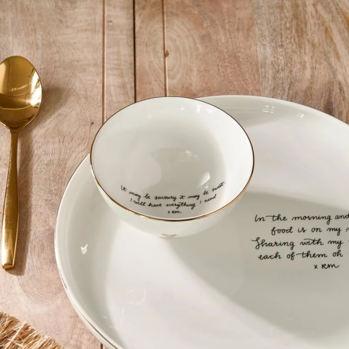 New 🛒 Riviera Maison Rivièra Maison Sweet Poem Schale - Ø 12 Cm - Höhe 6,5 Cm - Weiß 🎁 4 New 🛒 Riviera Maison Rivièra Maison Sweet Poem Schale - Ø 12 Cm - Höhe 6,5 Cm - Weiß 🎁 - Image 2