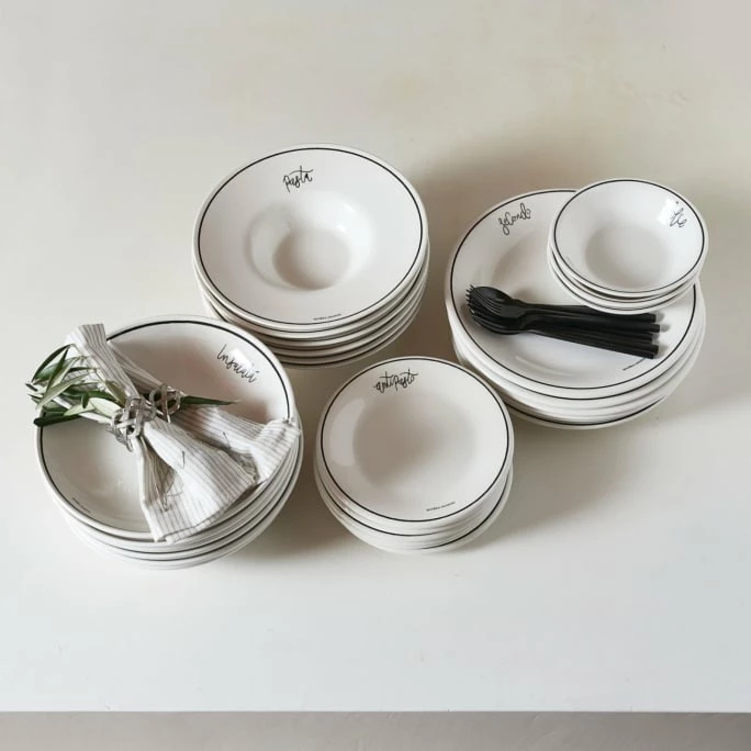 Promo 😉 Riviera Maison Rivièra Maison La Dolce Vita Salatschüssel - Ø 25,5 Cm - Höhe 5 Cm - Weiß 🎉 6 Promo 😉 Riviera Maison Rivièra Maison La Dolce Vita Salatschüssel - Ø 25,5 Cm - Höhe 5 Cm - Weiß 🎉 - Image 4