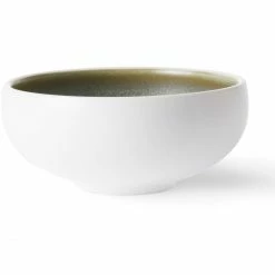 Best Sale ✔️ HK Living Chef Ceramics Bowl Keramikschüssel - Ø 17,5 Cm - 11x11x5 Cm - White/green ✨