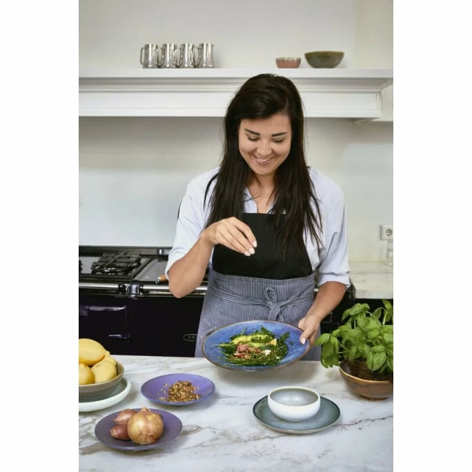 Best Sale ✔️ HK Living Chef Ceramics Bowl Keramikschüssel - Ø 17,5 Cm - 11x11x5 Cm - White/green ✨ 7 Best Sale ✔️ HK Living Chef Ceramics Bowl Keramikschüssel - Ø 17,5 Cm - 11x11x5 Cm - White/green ✨ - Image 5