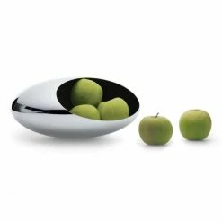 Wholesale 💯 Philippi Cocoon Naschschale - Ø 16 Cm - Höhe 7,5 Cm - Silberfarben 🔔