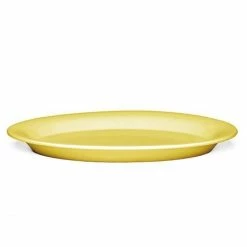 New 🎁 Kähler Design Kähler Ursula Teller Oval - Gross - Ø 33 Cm - Yellow 🧨