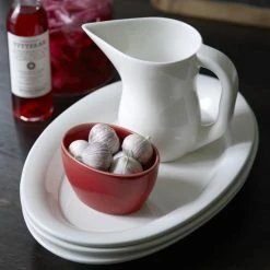 Brand new 👏 Kähler Design Kähler Ursula Teller Oval - Gross - Ø 33 Cm - White ⌛ -Rosendahl-Shop unnamed file 665