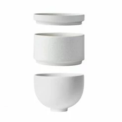 Outlet ⭐ Kristina Dam Studio Setomono Schalen-Set S - 3-tlg - 2 X 400 Ml / Ø 12 Cm - Höhe 1,8 Cm - Off White 👏