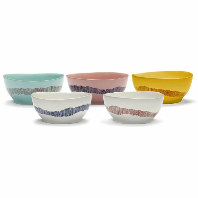 Flash Sale 🔔 Serax Feast By Ottolenghi Schüssel 4er Set - 4 Schüsseln à ø 16 Cm - Höhe 7,5 Cm - Azure Swirl-stripes Rot 😉 5 Flash Sale 🔔 Serax Feast By Ottolenghi Schüssel 4er Set - 4 Schüsseln à ø 16 Cm - Höhe 7,5 Cm - Azure Swirl-stripes Rot 😉 - Image 3