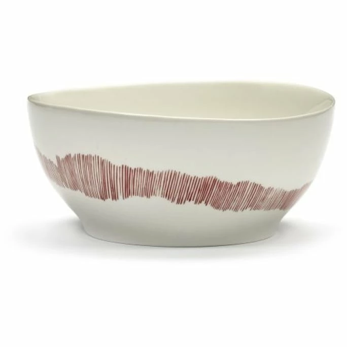 Flash Sale 🎉 Serax Feast By Ottolenghi Schüssel 4er Set - 4 Schüsseln à ø 16 Cm - Höhe 7,5 Cm - Weiß Swirl-stripes Rot 🔔 4 Flash Sale 🎉 Serax Feast By Ottolenghi Schüssel 4er Set - 4 Schüsseln à ø 16 Cm - Höhe 7,5 Cm - Weiß Swirl-stripes Rot 🔔 - Image 2