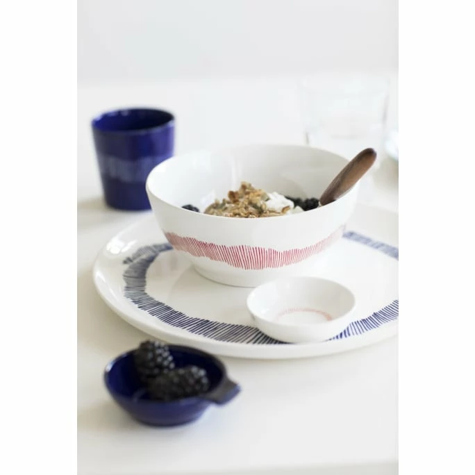 Flash Sale 🎉 Serax Feast By Ottolenghi Schüssel 4er Set - 4 Schüsseln à ø 16 Cm - Höhe 7,5 Cm - Weiß Swirl-stripes Rot 🔔 6 Flash Sale 🎉 Serax Feast By Ottolenghi Schüssel 4er Set - 4 Schüsseln à ø 16 Cm - Höhe 7,5 Cm - Weiß Swirl-stripes Rot 🔔 - Image 4